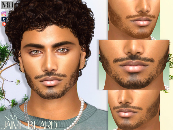 Sims 4 — Jaime Beard N35 by MagicHand — Stubble beard in 13 colors - HQ Compatible.