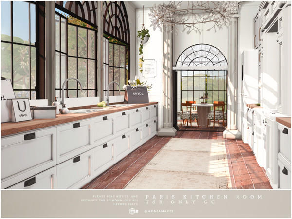 Sims 4 — Paris Kitchen TSR only CC by Moniamay72 — A beautiful french accent Kitchen in classic style.