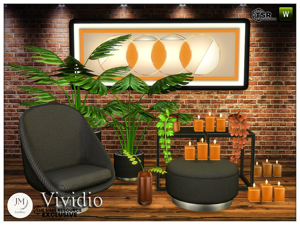Sims 4 — Vividio living room part2 set by jomsims — Introducing the Vividio collection: a modern living space that