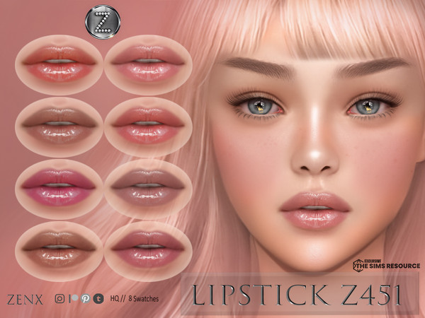 Sims 4 — ZENX LIPSTICK Z451+HQ by ZENX — Base Game