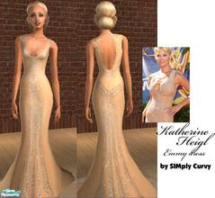 Sims 2 — Katherine Heigl Emmy Dress by SIMplyCurvy — I LOVED this dress and had to recreate it for my Sims. Looks