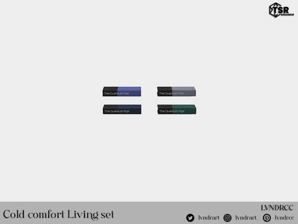 Sims 4 — Cold Comfort Books by LVNDRCC — A collection of modern, cement inspired set with sofa, chair, rocking chair,