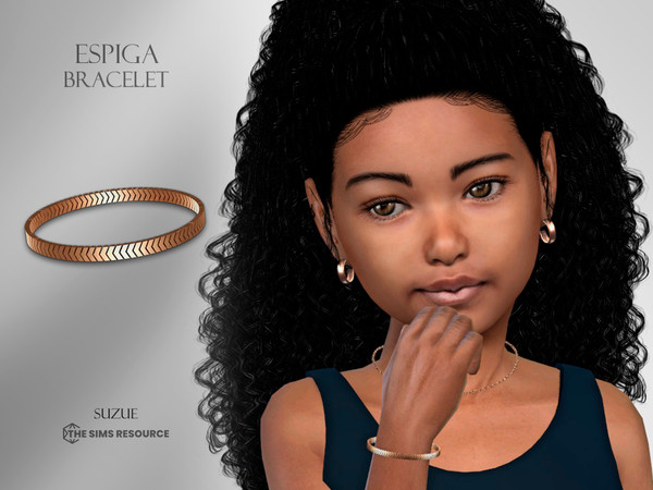 Sims 4 — Espiga Bracelet Child by Suzue — New Mesh (Suzue)