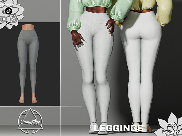 Sims 4 — SET 361 - Leggings by Camuflaje — Fashion trendy sporty set that includes a hoodie and leggings -Part of a set