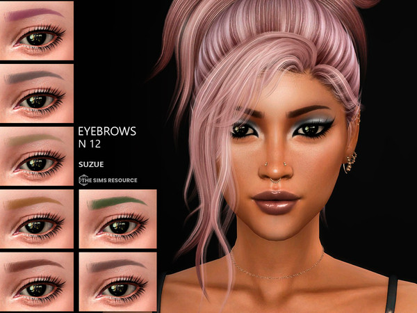 Sims 4 — Eyebrows N12 by Suzue — -23 Swatches