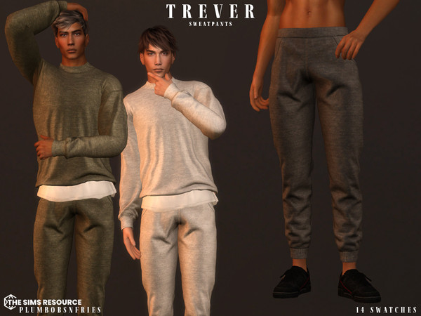 Sims 4 — TREVER sweatpants by ali1 — Sweatpants New Mesh