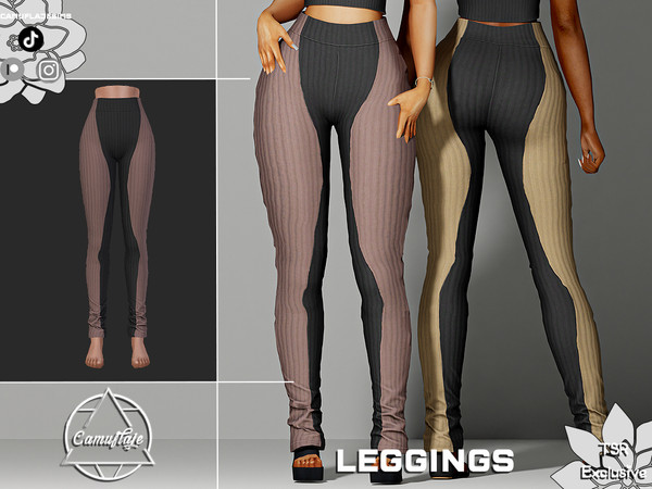 Sims 4 — SET 365 - Leggings by Camuflaje — Fashion trendy set that includes a top and leggings