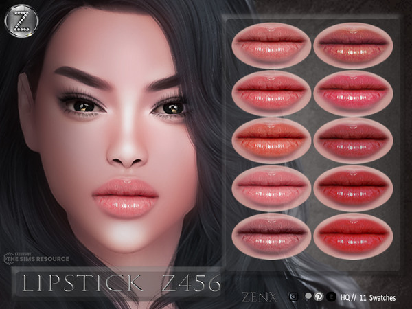 Sims 4 — ZENX LIPSTICK Z456+HQ by ZENX — Base Game