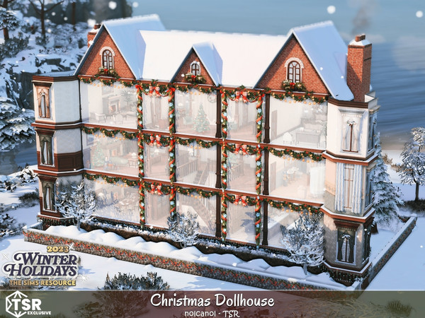 Sims 4 — Christmas Dollhouse TSR CC by nolcanol — Who has never imagined living in a dollhouse? Now you can find out by