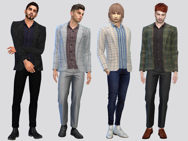 Sims 4 — Cayden Suit Jacket (Horse Ranch EP) by McLayneSims — TSR EXCLUSIVE