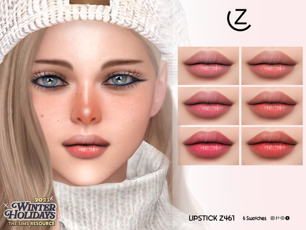 Sims 4 — ZENX LIPSTICK Z461 by ZENX — Base Game