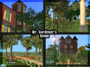 Sims 2 — Mr. Gardener\'s home by katelys — This house has a beautiful garden with a lake and a greenhouse. So your sims