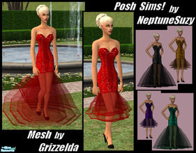 Sims 2 — NSC Gown Set - Posh Sims! by Neptunesuzy — You're Sims will Love these Posh Gowns! *Requires Mesh by Grizzelda,