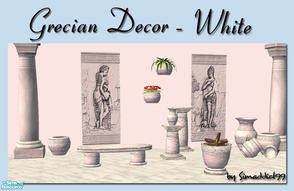 Sims 2 — Grecian Decor - White by Simaddict99 — High class Grecian style decor for indoor and outdoor use. Perfect for