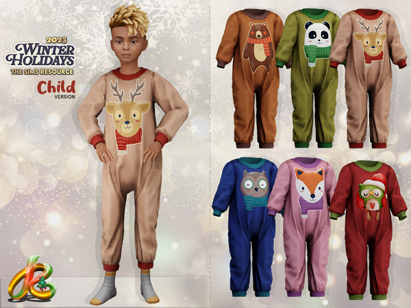 Sims 4 — Jumpsuit 261 -CHILD version by RobertaPLobo — Child Jumpsuit 261 - Winter Holidays - TS4