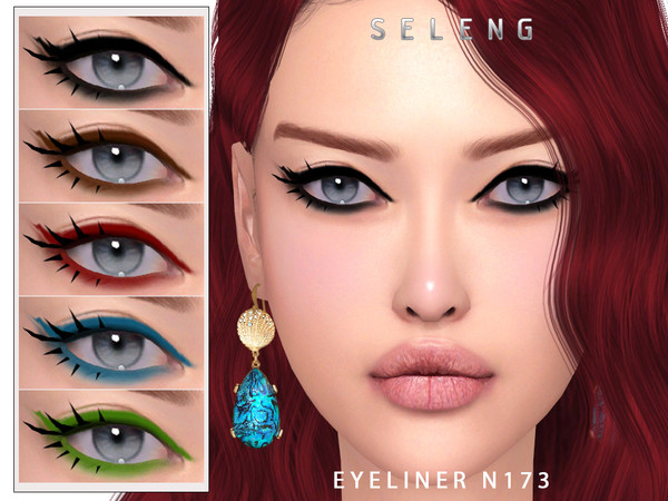 Sims 4 — Eyeliner N173 by Seleng — The eyeliner has 21 colours and HQ compatible.