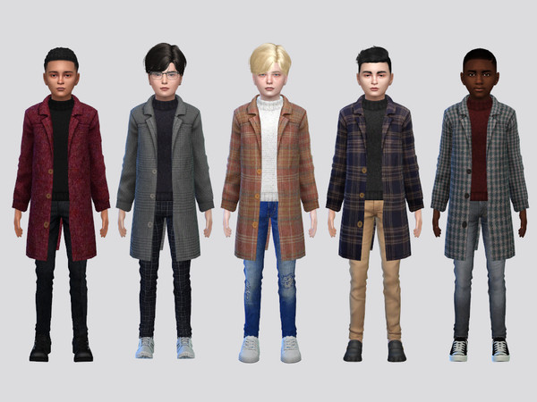 Sims 4 — Bowie Coat Jacket Boys (City Living EP) by McLayneSims — TSR EXCLUSIVE