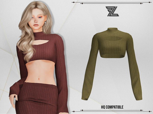 Sims 4 — Tamara Set Top by ForLima — 8 Colors