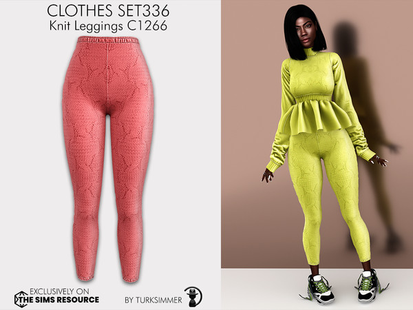 Sims 4 — Clothes SET336 - Knit Leggings C1266 by Daph's — 8 Swatches