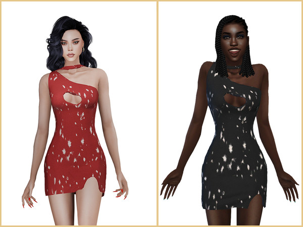 Sims 4 — Natalee Dress by BeatBBQ — - 8 Colors