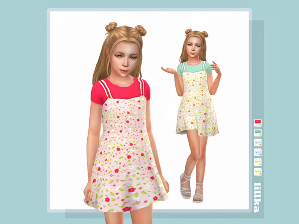 Sims 4 — Malina Dress by lillka — 6 swatches