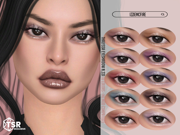 Sims 4 — Thalyssa Eyeshadow N.331 by IzzieMcFire — Thalyssa Eyeshadow N.331 contains 10 colors in hq texture.