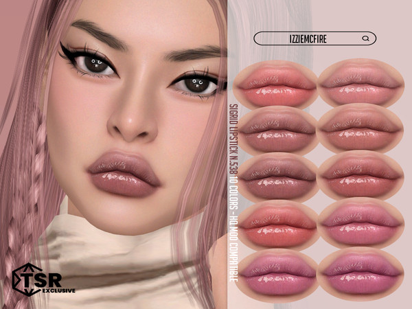 Sims 4 — Sigrid Lipstick N.538 by IzzieMcFire — Sigrid Lipstick N.538 contains 10 colors in hq texture. Standalone item