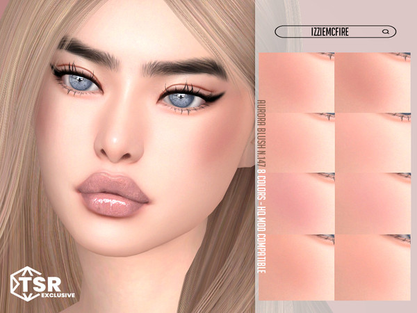 Sims 4 — Aurora Blush N.147 by IzzieMcFire — Aurora Blush N.147 contains 8 colors in hq texture.