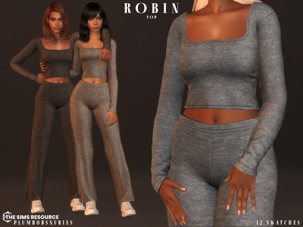Sims 4 — ROBIN top by ali1 — Square Neck Top New Mesh