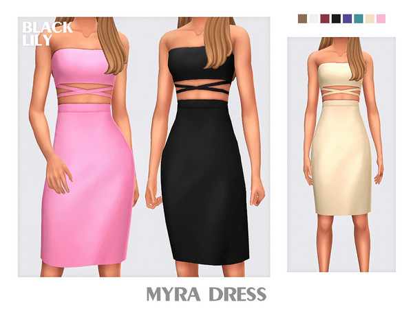 Sims 4 — Myra Dress by Black_Lily — YA, A, Teen