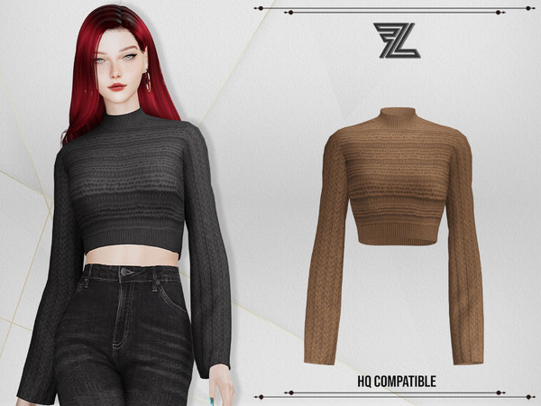 Sims 4 — Casey Wool Sweater by ForLima — 8 Colors