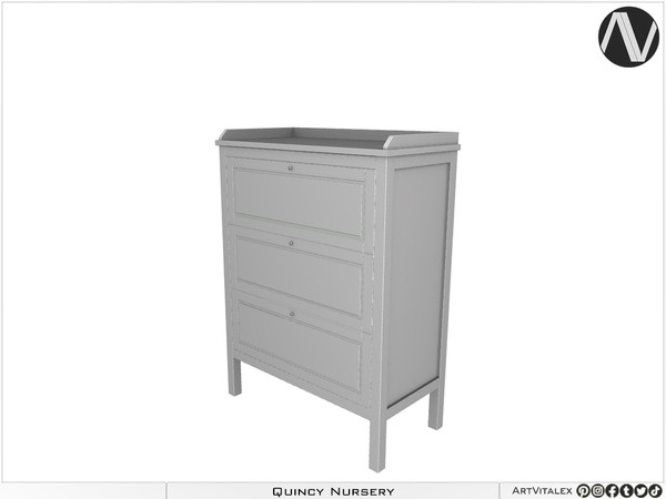 Sims 4 — Quincy Chest Of Drawers by ArtVitalex — Nursery Collection All rights reserved - Belong to 2024 ArtVitalex@TSR -