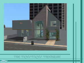 Sims 2 — The Ticky-Tacky Treehouse by spladoum — For the nouveau-riche, tree-loving Sim! 2 bedroom/2 bath party pad.