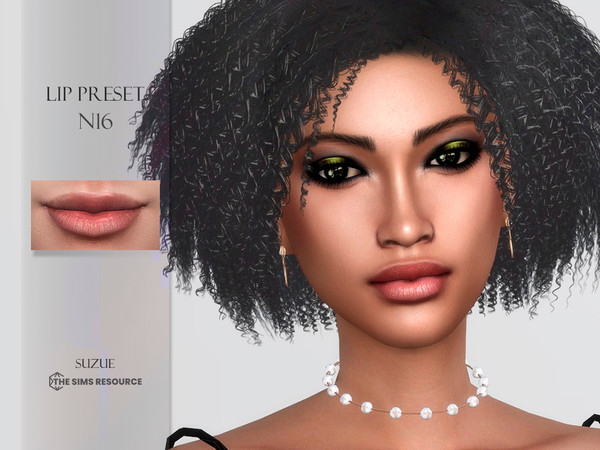 Sims 4 — Lip Preset N16 by Suzue — New Preset (Suzue)