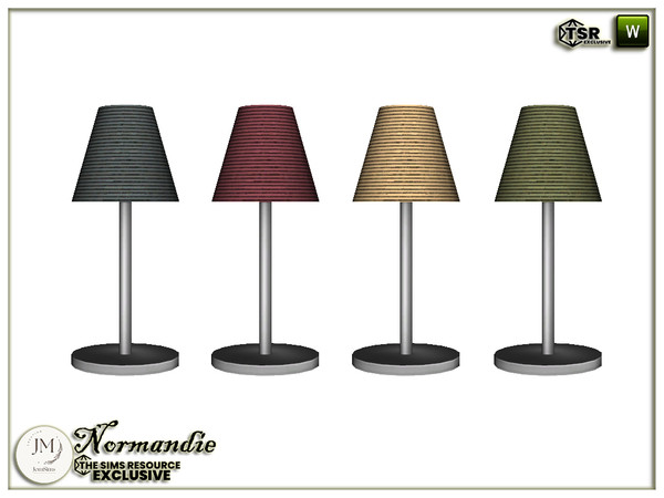 Sims 4 — Normandie bedroom table lamp by jomsims — Immerse yourself in the warm ambiance of a countryside-inspired