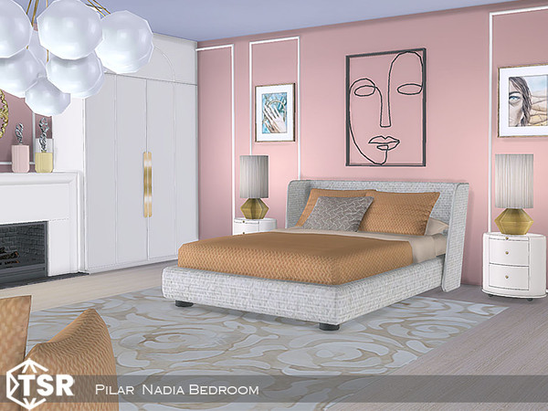 Sims 4 — Nadia Bedroom by Pilar — Created by Pilar for TSR sims4