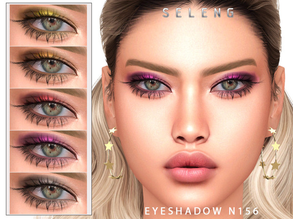 Sims 4 — Eyeshadow N156 by Seleng — The eyeshadow has 7 colours and HQ compatible. Allowed for teen, young adult, adult