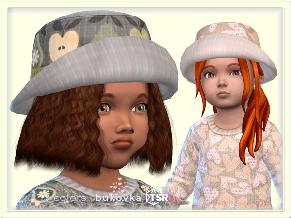 Sims 4 — Hat Pastel by bukovka — Beautiful hat for toddlers only girls in 3 color options. Installed stand-alone,