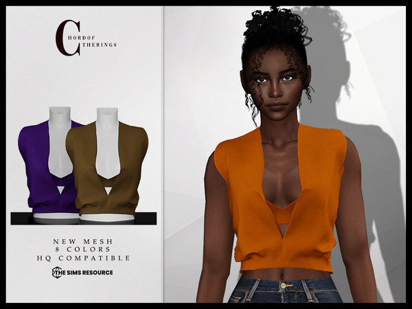 Sims 4 — Tank Top T-553 by ChordoftheRings — ChordoftheRings Tank Top T-553 - 8 Colors - New Mesh (All LODs) - All