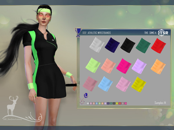 Sims 4 — ATHLETIC WRISTBANDS by DanSimsFantasy — Elastic wristband for sports activities.