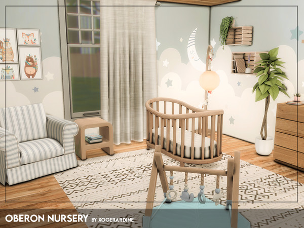 Sims 4 — Oberon Nursery (TSR only CC) by xogerardine — Very cozy and light nursery, enjoy! x