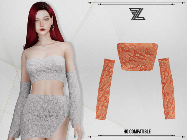 Sims 4 — Beatrice Set Top by ForLima — 8 Colors