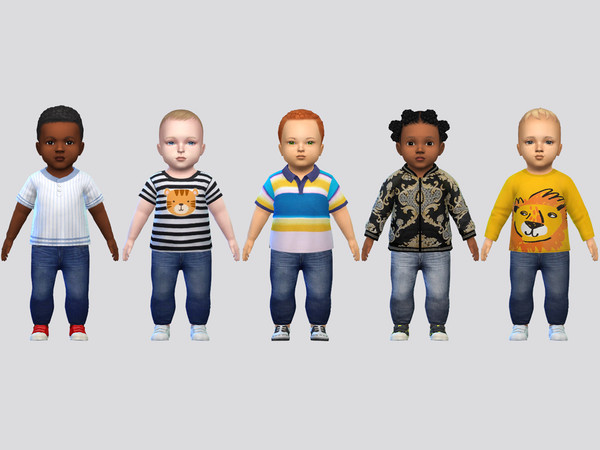 Sims 4 — Infant Basic Denim Jeans by McLayneSims — TSR EXCLUSIVE