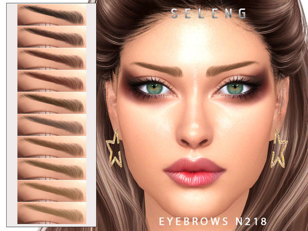 Sims 4 — Eyebrows N218 by Seleng — The eyebrows has 21 colours and HQ compatible. Allowed for teen, young adult, adult