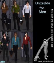 Sims 2 — Grizzelda for Men by Grizzelda — Here is a set of 7 outfits for men: fitted black jeans, designer shoes, and
