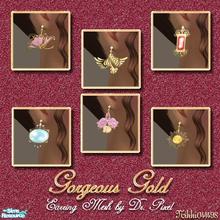 Sims 2 — Gorgeous Gold Earrings by Nikki041498 — Bright, elegant gold earrings in various shapes and styles. You must