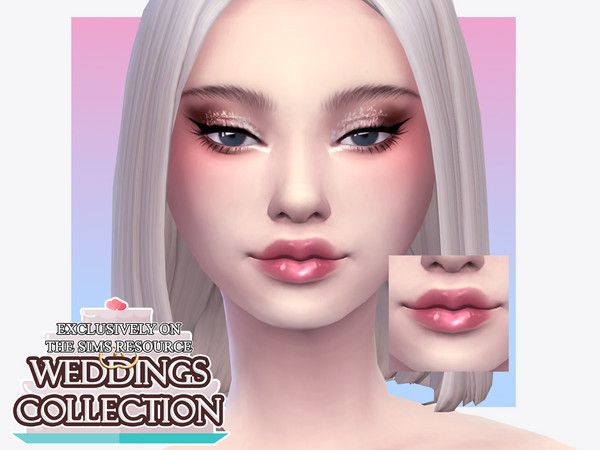 Sims 4 — Forever With You Lipgloss by Sagittariah — base game compatible, 5 swatches, properly tagged, enabled for all