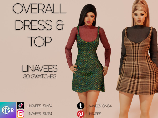 Sims 4 — ELENA - DRESS WITH TOP by linavees — New Mesh