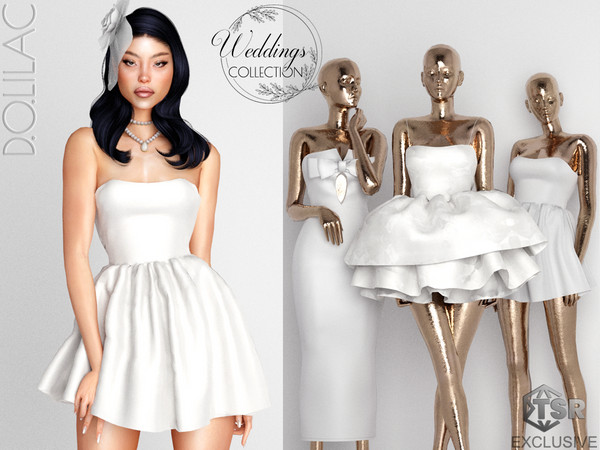 Sims 4 — Weddings Collection Mini Bride Dress DO0252 by DOLilac — Custom thumbnail