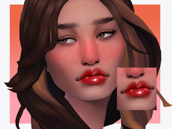 Sims 4 — Just Kissed Lipgloss by Sagittariah — base game compatible, 7 swatches, properly tagged, enabled for all